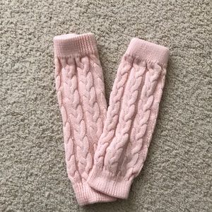 Girls cable knit dance leg warmers.